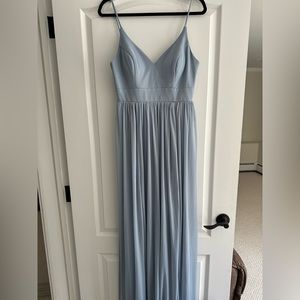 Azazie Kiri Dusty Blue Size 8